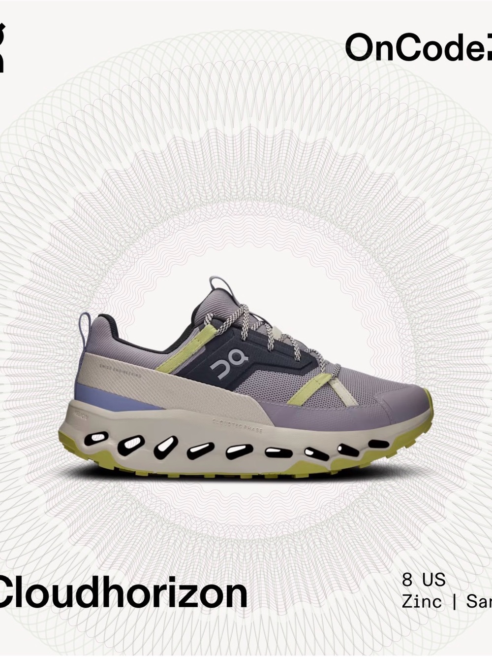 ONCLOUD HORIZON ZINC AND SAND WOMEN Size 8